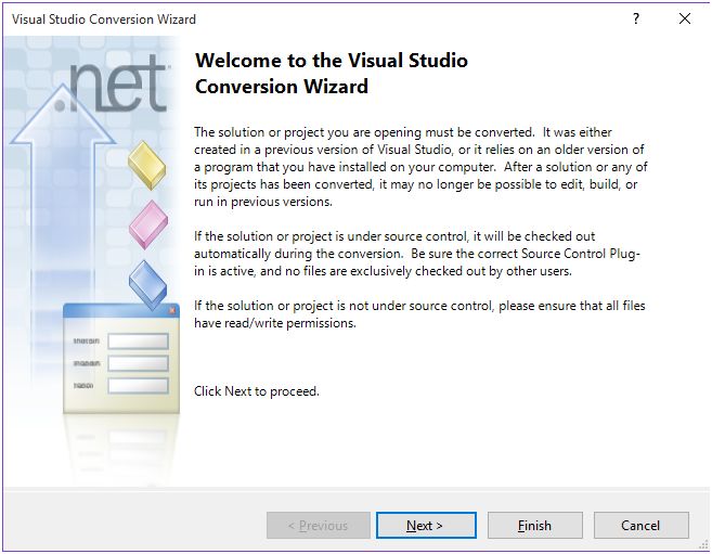 Visual Studio Conversion Wizard